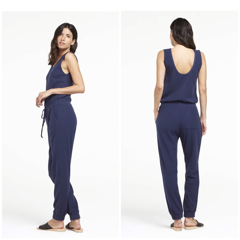 Onia jumpsuit gabrielle navy sea blue